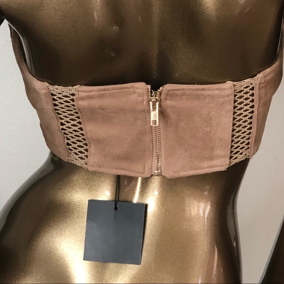 Brand New JUXLABEL Tan crop top! - Picture 3 of 3